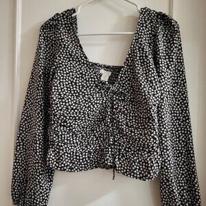 H&M Floral crop top size small